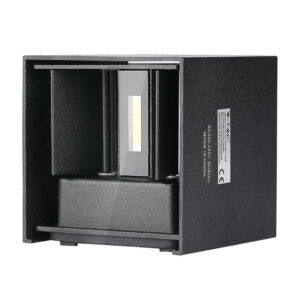 5W Wall Lamp with Bridglux Chip Black Body Square IP65 3000K