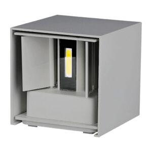 5W Wall Lamp with Bridglux Chip Grey Body Square IP65 3000K