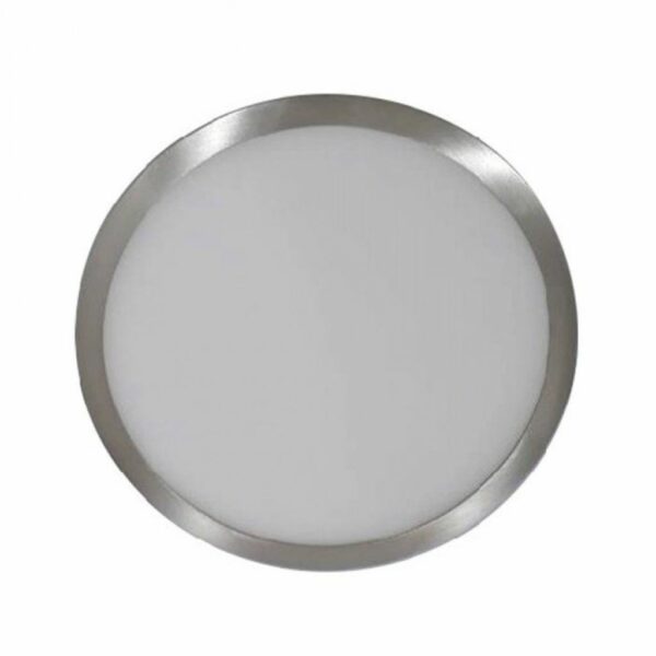 6W LED Surface Panel Light Satin Nickel Round 4500K