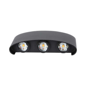 6W LED Wall Light Sand Black IP65 4000K