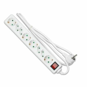 8 Holes Socket Whit Switch (3G 1.5mm2 X 1.5m ) Polybag with Card White