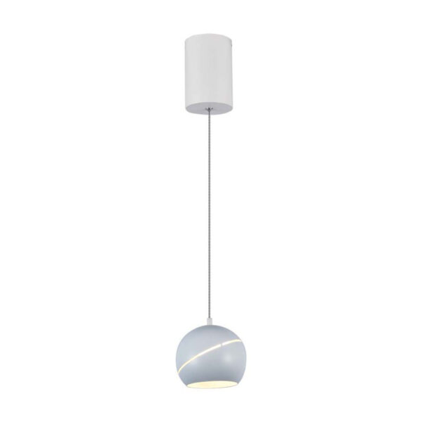 8.5W LED Hanging Lamp Φ180 Adjustable Wire Touch On/Of White Body 3000K