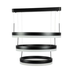 86W Soft Light Chandelier Dimmable Black 3000K