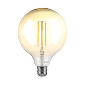 8W G125 LED Filament Bulb Amber Glass 2200K E27