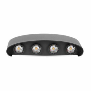 8W LED Wall Light Sand Black IP54 4000K