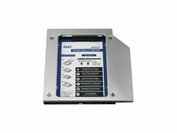 ADJ CADDY HDD/SSD SATA-III PER DRIVE CD/DVD 7/9,5/12,5MM AH127 120-00023