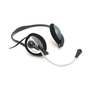 ADJ CUFFIE JACK BACKHEADSET 3,5MM CON MICROFONO NERO/GRIGIO 780-00028