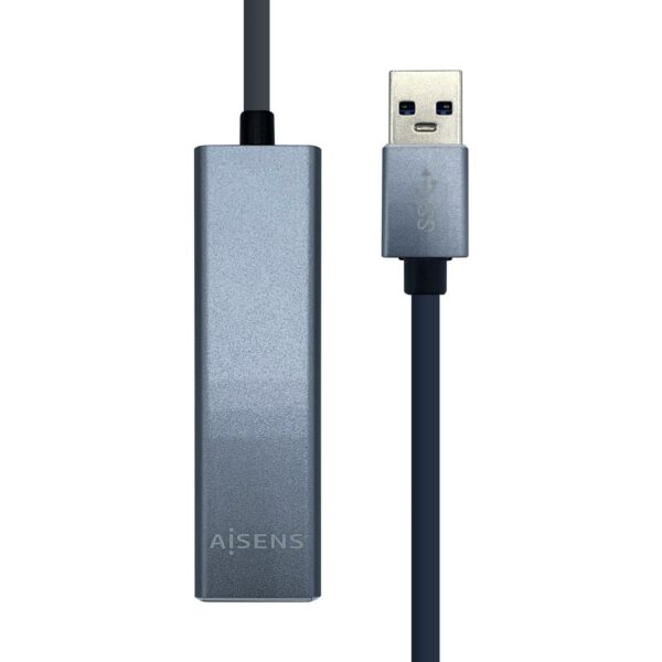 AISENS A106-0401 hub di interfaccia USB 3.2 Gen 1 (3.1 Gen 1) Type-A Grigio