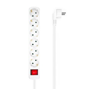 AISENS A154-0535 prolunghe e multiple 1,4 m 6 presa(e) AC Interno Bianco