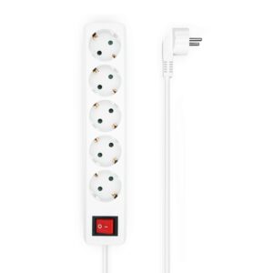 AISENS A154-0651 prolunghe e multiple 1,4 m 5 presa(e) AC Interno Bianco