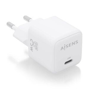 AISENS ASCH-25W1P012-W Caricabatterie per dispositivi mobili Universale Bianco AC Ricarica rapida Interno