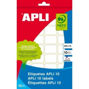 APLI 01639 etichetta autoadesiva Rettangolo Permanente Bianco 420 pz