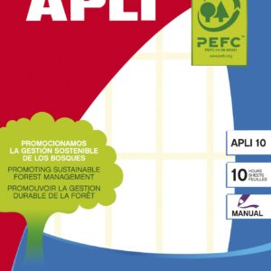 APLI 01641 etichetta autoadesiva Quadrato Permanente Bianco 200 pz