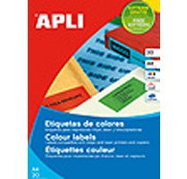 APLI 11838 etichetta autoadesiva Giallo 100 pz