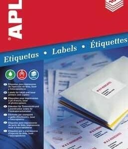 APLI Labels 105 x 148mm etichetta autoadesiva Bianco 400 pz