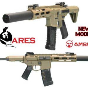 ARES FUCILE ELETTRICO PER IL SOFTAIR AMOEBA M4 SHORT RIS ASSAULT RIFLE TAN E NERO AR-AM14T