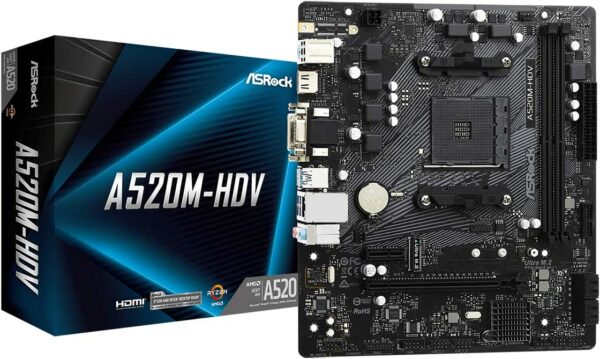 ASROCK SCHEDA MADRE A520M-HDV 2X DDR4 VGA/DVI-D/HDMI SOCKET AM4