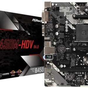 ASROCK SCHEDA MADRE B450M-HDV R4.0 2X SLOT DDR4 VGA/DVI-D/HDMI SOCKET AM4