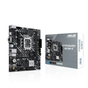 Asus Mb H610, Prime H610M-D, Lga 1700, 2Ddr5, M.2, Hdmi/Vga/Com, 4Sata, 90Mb1G80-M0Eay0