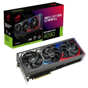 Asus Vga Geforce Rtx 4090, Rog-Strix-Rtx4090-24G-Gaming, 24Gb Gddr6X, 3Dp/2Hdmi, 90Yv0Id1-M0Na00