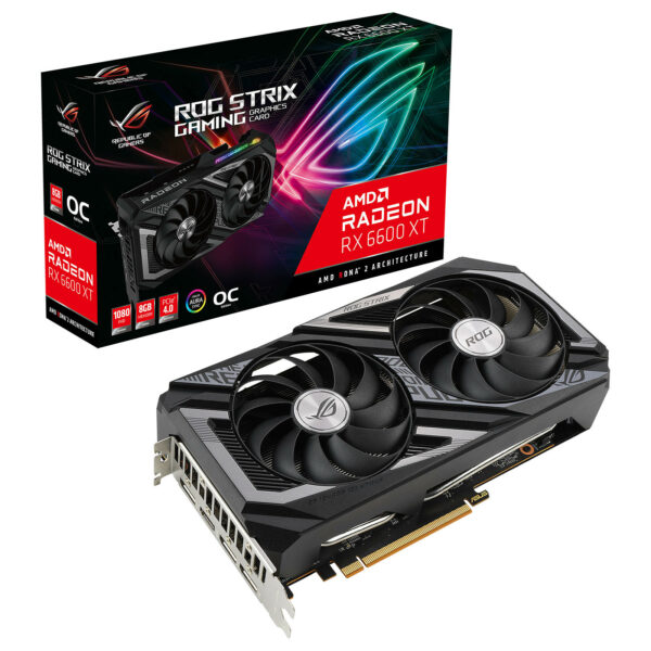 ASUS SCHEDA VIDEO RADEON ROG STRIX RX 6600 XT OC EDITION 8GB GDDR6 HDMI/DISPLAY-PORT ROG-STRIX-RX6600XT-O8G-GAMING