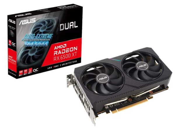 ASUS SCHEDA VIDEO RADEON RX 6500 XT OC EDITION 4 GB GDDR6 HDMI/DISPLAY-PORT DUAL-RX6500XT-O4G