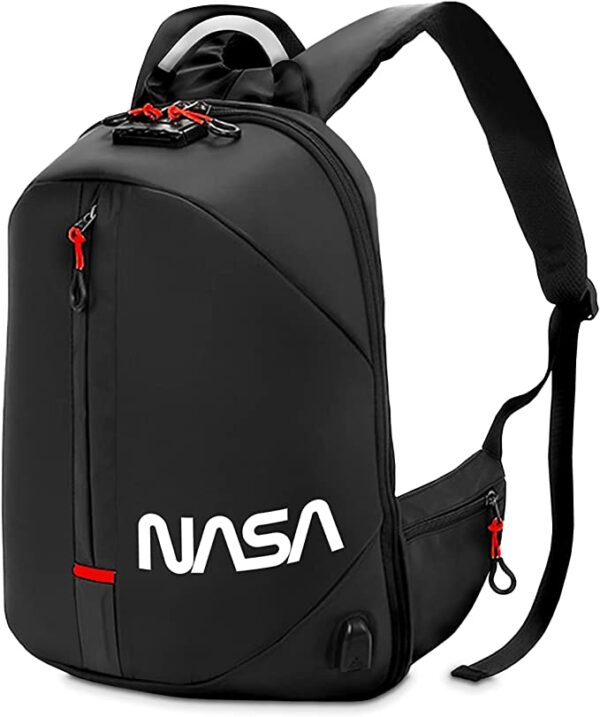 ATLANTIS ZAINO NOTEBOOK THE MOON PROJECT BAG 15,6" BLACK LOGO NASA WORM NS-KLB190407-A