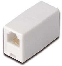 Accoppiatore Telefonico 2 Connettori Rj11 - 6P4C Femmina/Femmina Colore Bianco