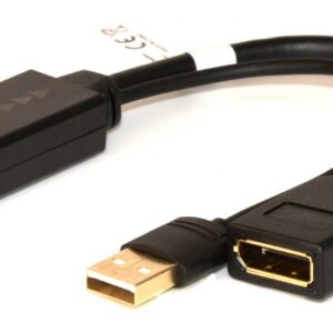 Adattatore Attivo Hdmi Maschio - Displayport 1.2 Femmina Con Connettore Usb 4K Per Pc/Notebook Hdmi A Video Displayport