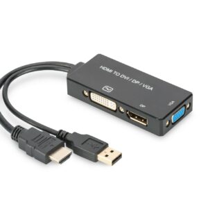 Adattatore Hdmi - Dp+Dvi+Vga 3 In 1