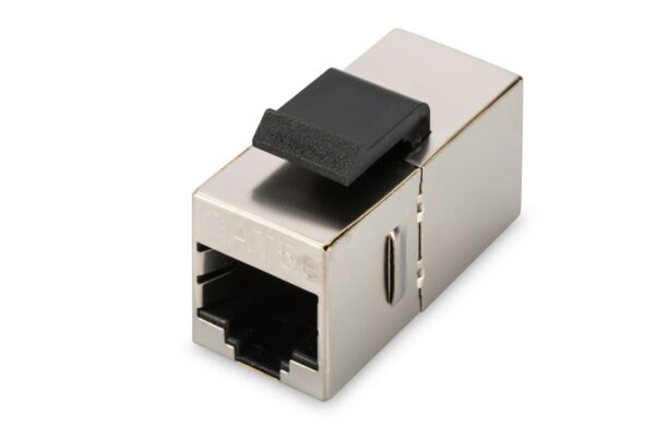 Adattatore Passante 2X8 Poli Rj45 Schermato Cat.5E Con Ganci Per Pannelli