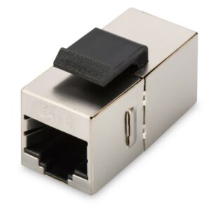 Adattatore Passante 2X8 Poli Rj45 Schermato Cat.6 Con Ganci Per Pannelli