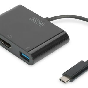 Adattatore Usb Tipo "C" Con Porte Hdmi, Usb 3.0, Porta Usb Tipo "C" Digitus