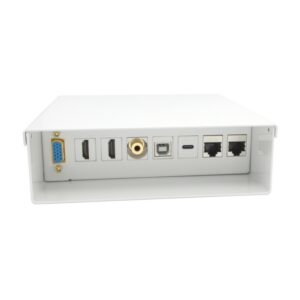 Aisens VGA Connection Box, Jack 3.5, 2x HDM, 1x USB-, 1x USB-B, 2x RJ45 Cat.6A STP - Colore bianco