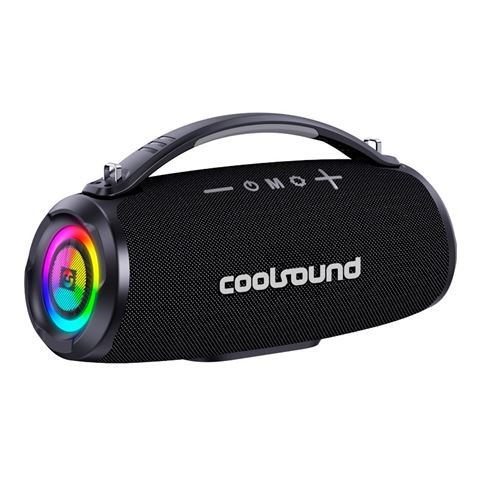 Altoparlante Bluetooth Coolsound Beach Boom 40W - Maniglia per il trasporto - Effetto luce LED - Colore nero