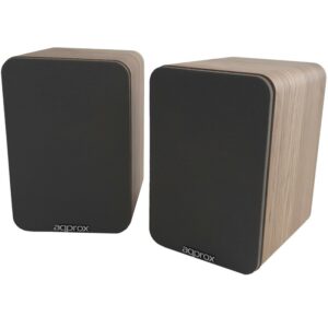 Altoparlanti amplificati da circa 60 W RMS Bluetooth 5.0 - Custodia in legno - RCA, ottico, coassiale, USB - Include staffa a parete - Colore legno