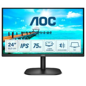 Aoc Monitor 23,8 Led Ips 16:9 Fhd 250 Cdm, Vga/Dvi/Hdmi, Multimediale  Ts