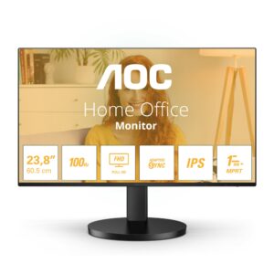 Aoc Monitor 23,8 Led Ips Fhd 16:9 1Ms 250 Cdm 100Hz, Vga/Hdmi, Multimediale