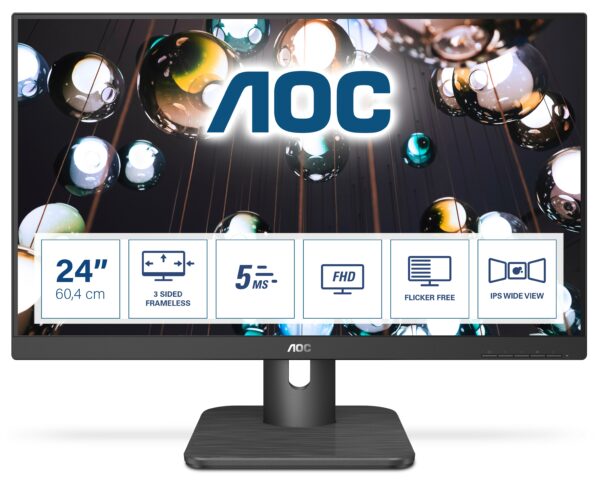 Aoc Monitor 23,8 Led Ips Fhd 16:9 250Cdm 50Hz Dp Hdmi