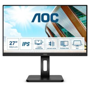 Aoc Monitor 27 Led Ips Fhd 16:9 250 Cdm, Dvi/Hdmi, Usb-C, Multimediale