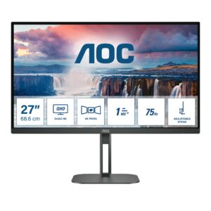 Aoc Monitor 27 Led Ips Qhd 16:9 4Ms 300 Cdm, Pivot, Dp/Hdmi, Multimediale