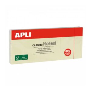 Apli Classic 3 Blocchi da 100 Note Adesive 40 x 50 mm - Colore Giallo