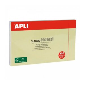 Apli Classic Blocco da 100 Note Adesive 125 x 75 mm - Colore Giallo