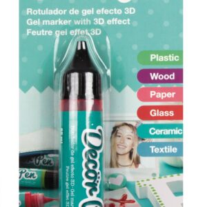 Apli Pennarello Gel 3D con Finitura Perlata - 25ml - Ideale per Decorare Plastica, Legno, Carta, Vetro, Ceramica o Tessuto - Personalizzazione Facile e Spettacolare - Colore Rosso