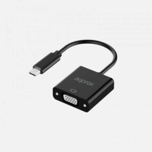 Approx APPC50 adattatore per inversione del genere dei cavi USB-c VGA Nero