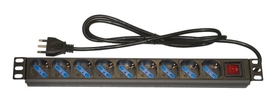 Armadio Rack Multipresa 9 Prese 19 Tripolari/Schuko Con Interrutore