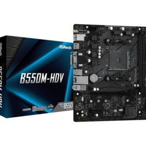 Asrock Mb Amd B550M-Hdv, Am4, 2Ddr4, 4Sata3