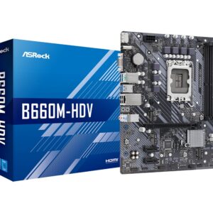 Asrock Mb B660M-Hdv, Lga 1700, B660, 2Ddr4, Matx