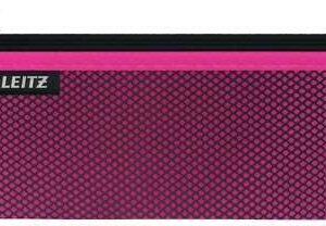 Astuccio Leitz WOW media 2 scomparti - Dimensioni 85x6x210 mm - Lavabile e resistente - Chiusura con cerniera - Colore fucsia