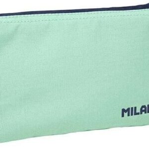 Astuccio con 5 Scomparti Serie Milan 1918 - Tessuto Resistente a Rotture e Strappi - Misure 22x12x4cm - Colore Verde